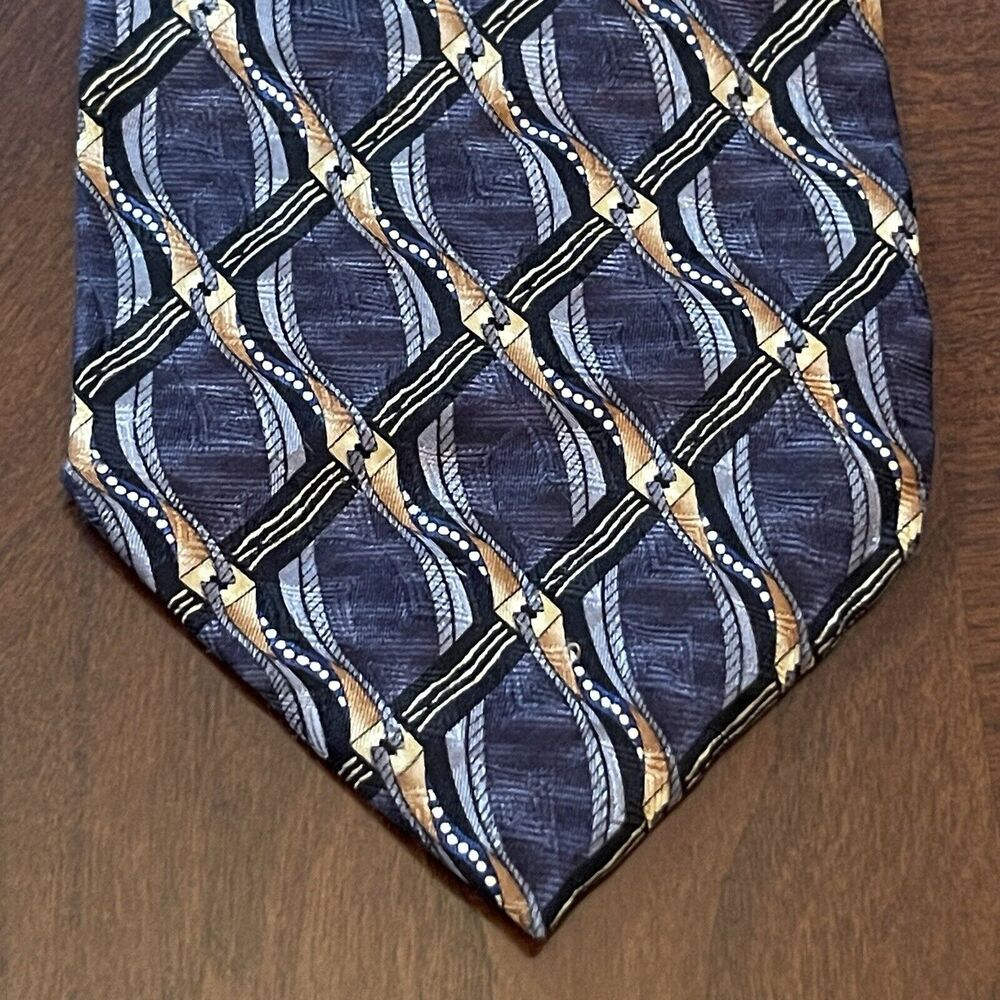 Vintage Daniel Black Hand Made 100% Silk Men’s Neck Tie Made In Korea